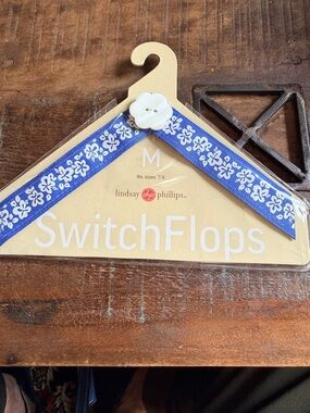 lindsay phillips Blue Floral Ribbon Strap for SwitchFlops